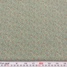 Vintage Springs Industries Heart Floral Vines Cotton Fabric by the HALF YARD