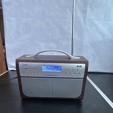 Logik L50DAB11 Portable DAB/FM Radio, Alarm, Brown/Silver