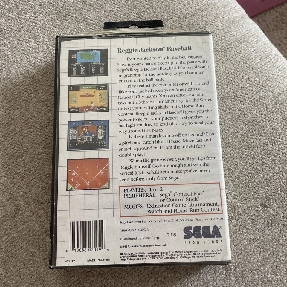 Reggie Jackson Baseball Sega Master System Brand New Factory Sealed - Image 2 of 4