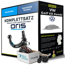 Für VW Golf VII Kombi BA5 Anhängerkupplung abnehmbar +eSatz 13pol 2013-2021 NEU