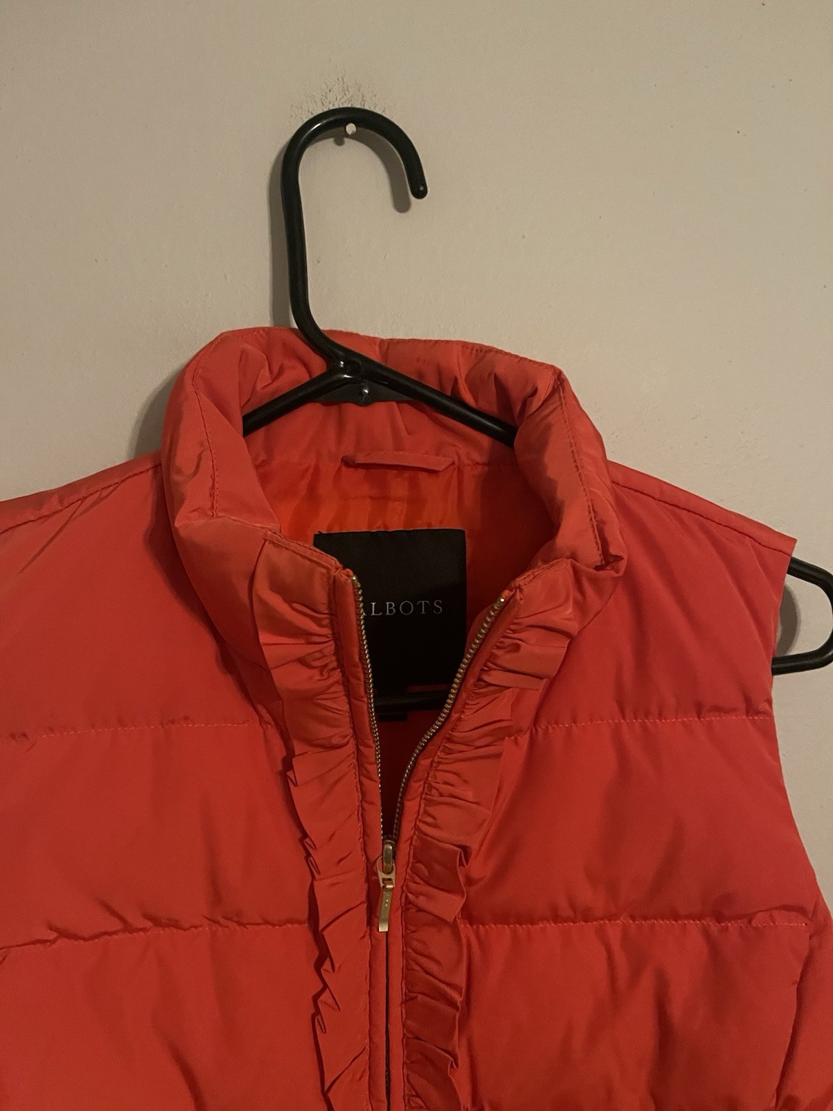 Talbots Orange Down Fill Ruffle Placket Insulated… - image 2