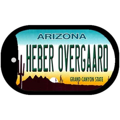 Heber Overgaard Arizona Novelty Metal Dog Tag Necklace 2'' x 1''