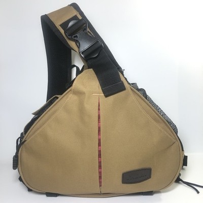CADEN Brown Sling Camera Bag Backpack Camera Case Waterproof Padded Excellent