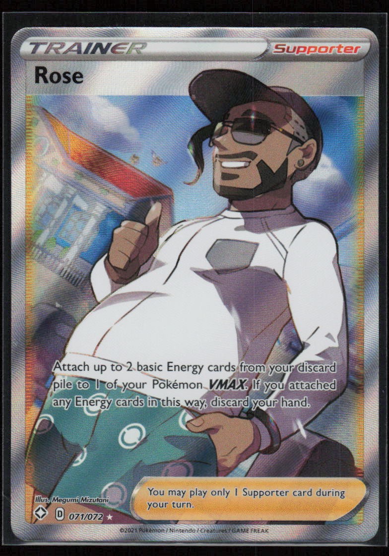 Rose (Full Art) #071/072 Shining Fates Ultra Rare Pokemon TCG NM