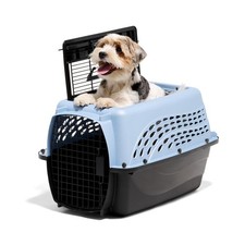 Dog Crate 24 Two Door Plastic Pet Kennel Top Front Loading Blue Petmate Crates