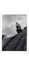 1960s Kawasaki Scrambler Motorcycle Sand Dune Climb Photo-Off Road Culture