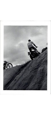 1960s Kawasaki Scrambler Motorcycle Sand Dune Climb Photo-Off Road Culture