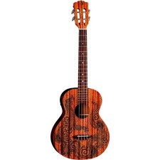 Luna Henna Dragon Mahogany Baritone AcousticE...