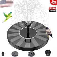 🌞Solar Fountain Water Pump 13cm, Floating Garden Bird Bath Pond Decor free ship