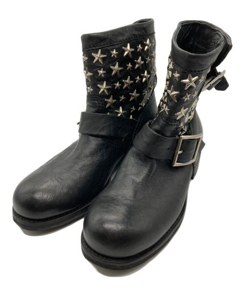 Jimmy Choo Black Studded Leather Boots