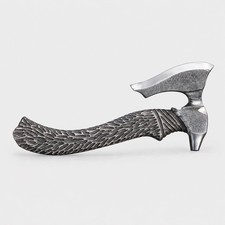 Hand Forged Viking Bearded Axe, Carved Wood Handle Hatchet, Custom Handmade