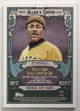 2025 Topps Allen & Ginter Willie Stargell Dave Parker Rip Card 08/50 Jersey# 1/1