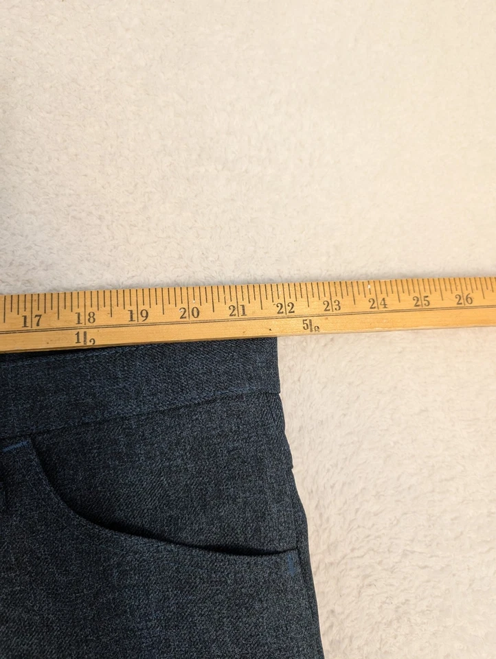 NUEVO Pantalones Rancher Wrangler Años 70 De Colección 44x30 Corte Bota 100% Poliéster Arrugas Foto 2 de 4