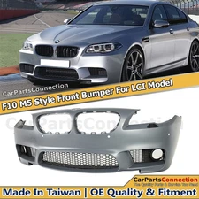 Front Bumper Cover For BMW 5 Series 14-16 F10 LCI Sedan M5 Style With PDC Sensor