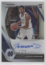 2021-22 Panini Prizm Draft Picks Silver Juwan Durham #DP-JDU Auto 0o87