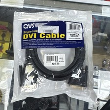 QVS HSDVIG-2M 6.5 Ft Single Link Digital Video DVI Cable DVI Male To Male