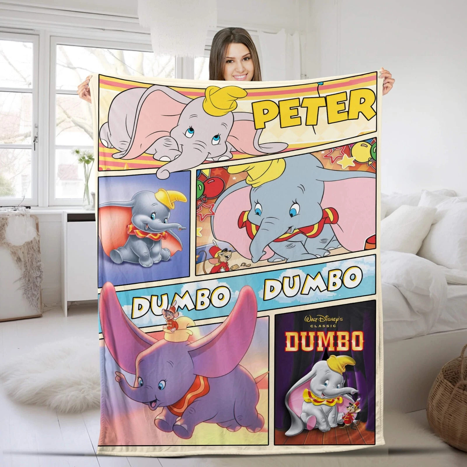 Dumbo Plush Fleece Blanket