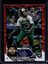 2023 Topps Charlie Blackmon Orange Foil #/299 Rockies