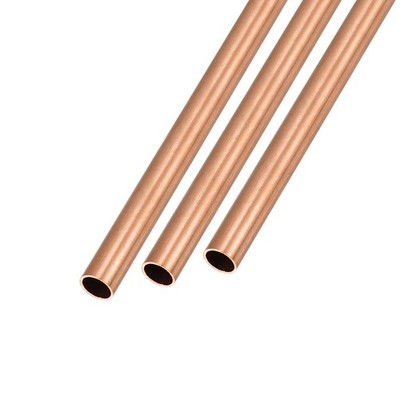 Copper Tube (7mm OD x 0.25mm Wall T x 300mm L) 3Pcs, Straight Tubing