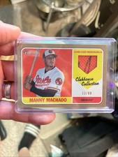 2018 Topps Heritage Manny Machado Clubhouse Collection Gold Jersey Patch 13/99