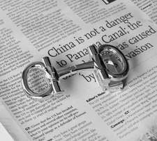 Ferragamo Classics Men's Silver Belt Buckle, For 1.38"/Wide Leather Belts