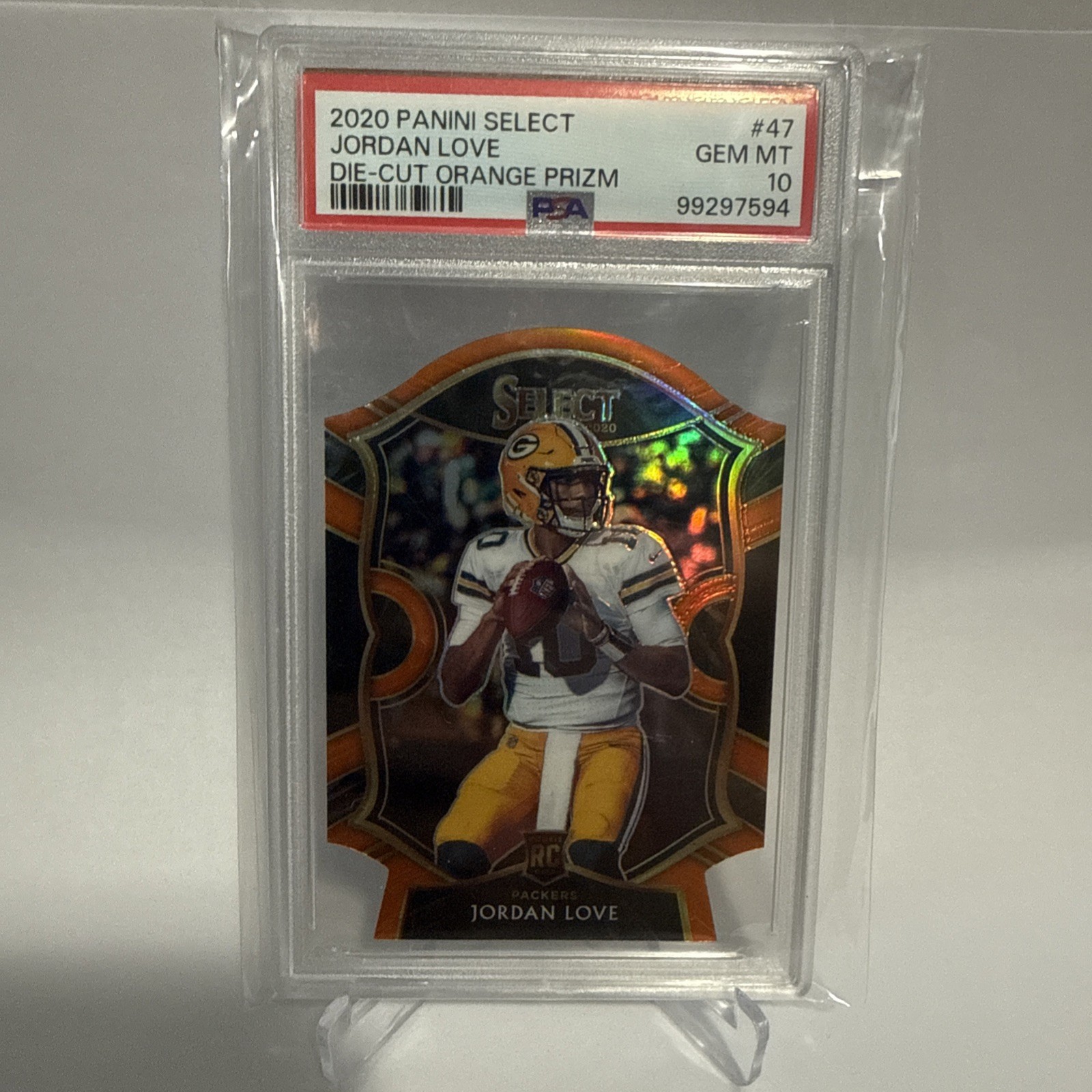 2020 Panini Select Orange Die-cut Jordan Love Rookie  Packers #47 PSA GEM MT  10