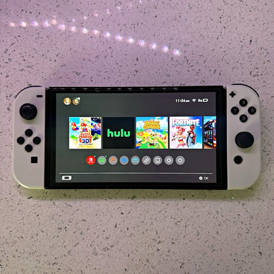Nintendo Switch OLED Model Handheld System Console w/ Dock, White Joy-Con