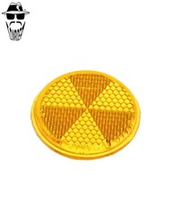 ORIGINAL LOWRIDER 42mm Mirror Reflector Amber Replacement Diamond Rectangle V.