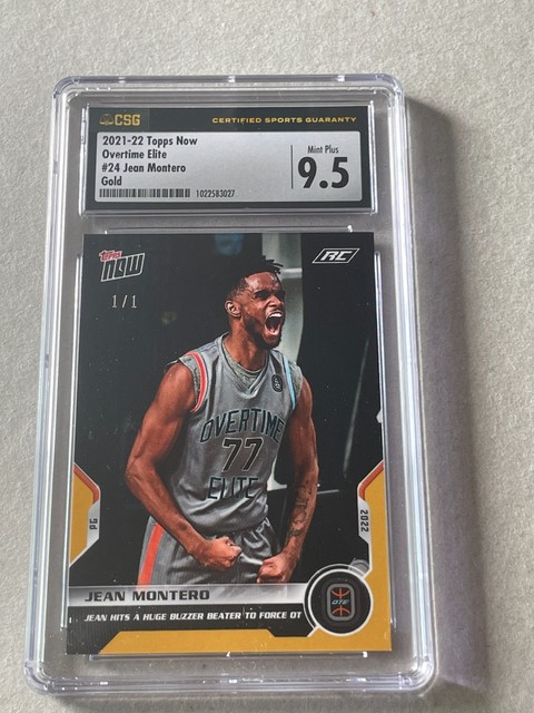 2021 Topps Now OTE Jean Montero GOLD 1/1 EuroLeague Spanish Liga CGC 9.5 Rookie