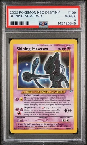 2002 POKEMON NEO DESTINY #109 SHINING MEWTWO PSA 4
