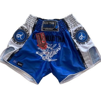 Muay Thai Fight Shorts Men s , MMA Shorts Clothing Size L Blue