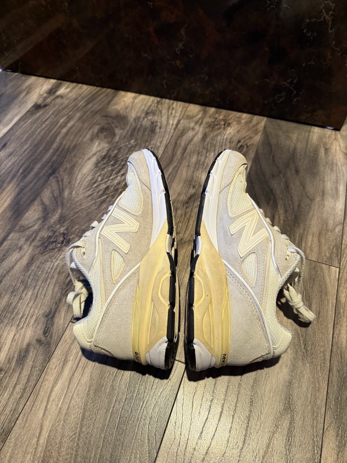 New Balance x Stussy 990v4 990 V4 2017 Made in USA White Cream Vintage 8.5 thumbnail 7