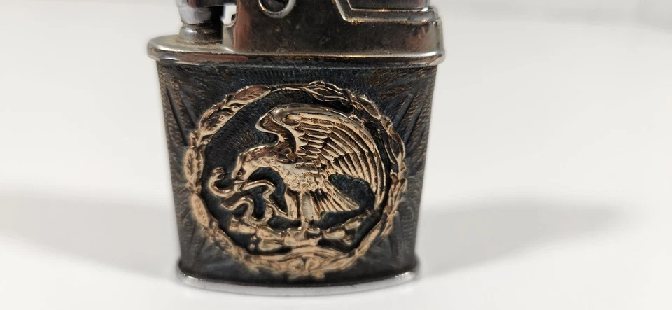 RARE VINTAGE MEXICO AZTEC RONSON WINDSOR NEWARK NJ USA LIGHTER  - Image 2 of 4