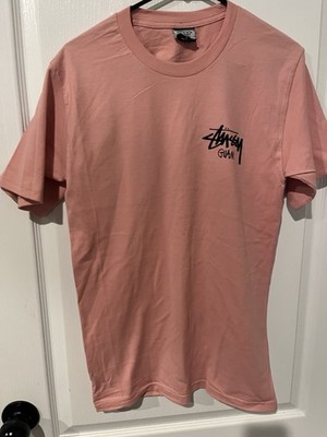 Stussy Guam T-Shirt Pink Small Graphic Tee Streetwear NWOT