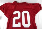 1990s Alabama Crimson Tide #20 Game Issued Pos Used Red Practice Jersey XL 361 — photo 7