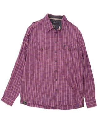 ENGBERS Mens Grant Fit Shirt Size 45/46 2XL Purple Check Cotton BU04