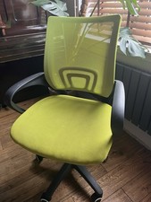 Operator/Task Office Chair Green Mesh Seat & Back, Swivel, Height Adjust, Wheels