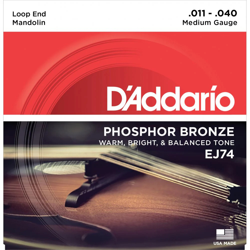 D Addario ej74 Мандолина из люминофорной бронзы Средняя 11-40 2290₽