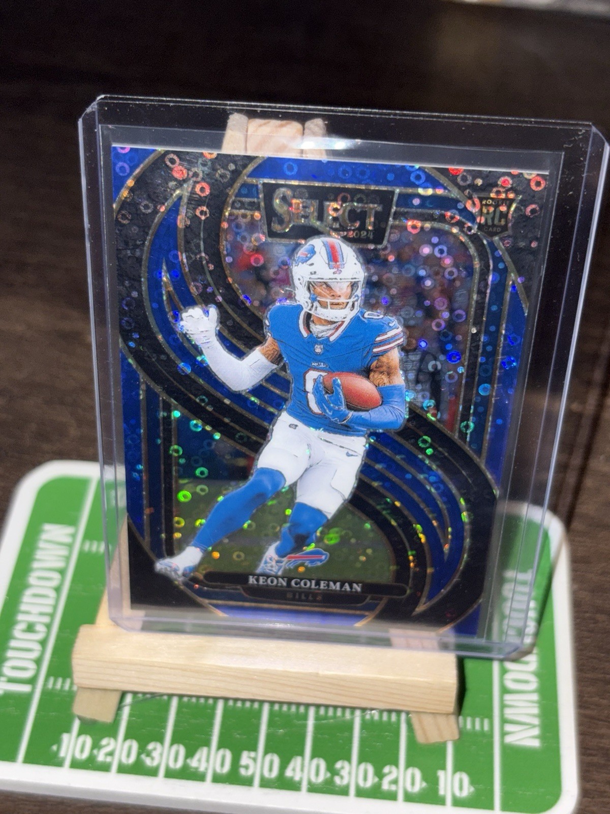 2024 Panini Select Premier Level Keon Coleman Blue Disco Prizm /25 (RC)