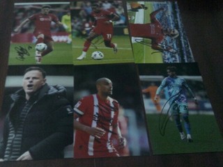 Signed Leyton Orient Player Photographs x 6