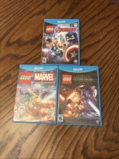 Nintendo Wii U Lego 3 Game Lot Marvel Super Heroes, Avengers, Star Wars Force