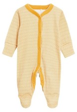 Next Strampler Schlafanzug Overall Pyjama Einteiler Gelb Blumenmuster Retro 62