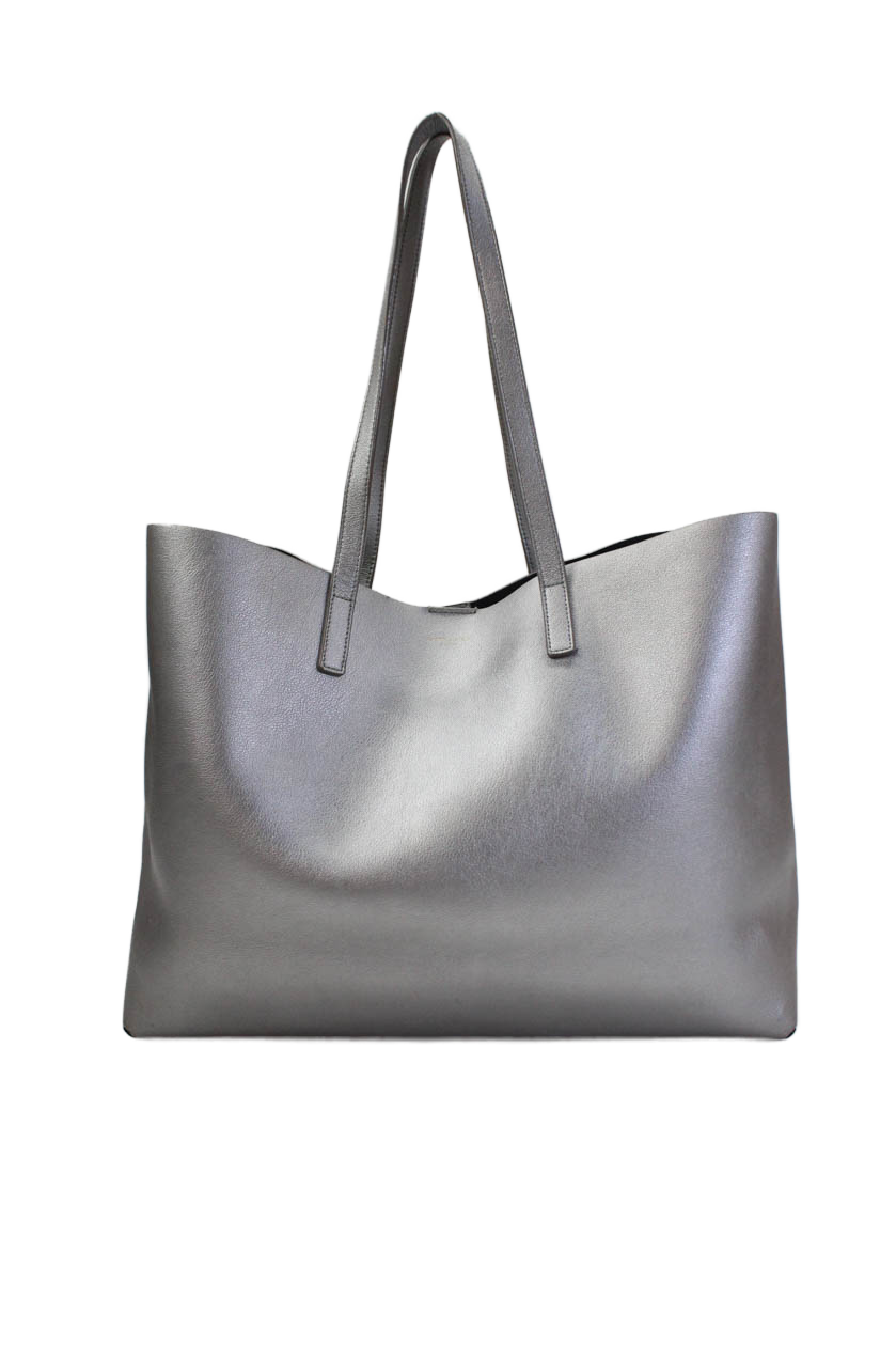 Borsa a tracolla Saint Laurent donna pelle tono oro chiusura bottoni tote silv