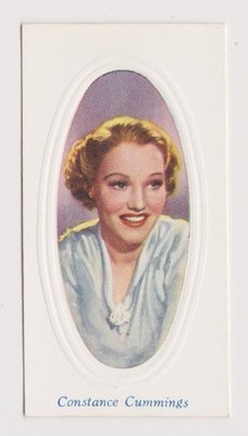Constance Cummings 1936 Godfrey Phillips Screen Stars Embossed Tobacco Card #36