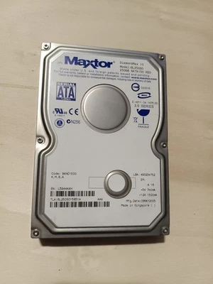 Hard Disk Maxtor DiamondMax 10 6L250S0STD 250GB 3.5" SATA 7200RPM TESTATO LEGGI - Imagen 1 de 3