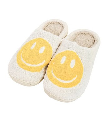 Happy Face Fuzzy Comfy Slipper For Women Size 40-41