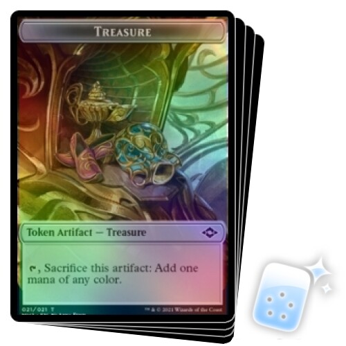 Foil Japanese Treasure Token (21/21) X4 M/NM Magic MTG Modern Horizons 2 - Picture 1 of 1