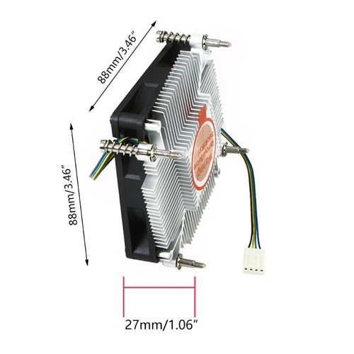 LGA1155 1156 1150 1151 Quiet cooling fan micro Mini-ITX Chassis PWM Fan Radiator - Photo 7/7