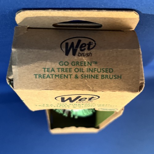 WET BRUSH Go Green Tea Tree Oil Infused Treatment & Shine Brush Green New In Box - Picture 8 of 9