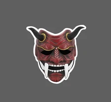 Red Ghost Sticker Japanese Waterproof NEW